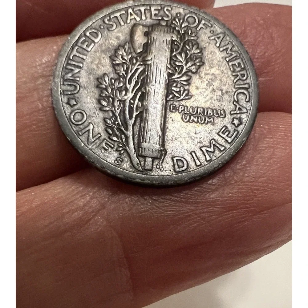 1920-S MERCURY HEAD SILVER DIME VF‎